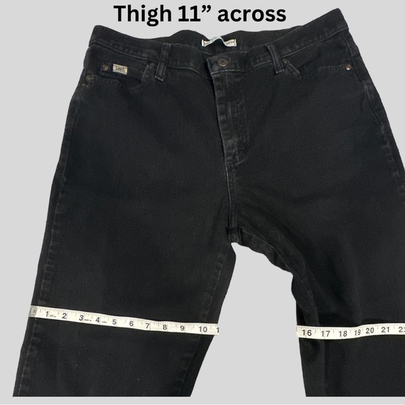 Lee Relaxed at the Waist Straight Leg Black Jeans  14 Short - Picture 12 of 16